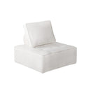Modular Armless Sofa Sherpa White