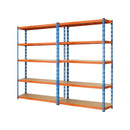 2x Warehouse Storage Rack 5-tier 1.8m