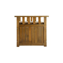 Outdoor Wooden Storage Bench Waterproof Top