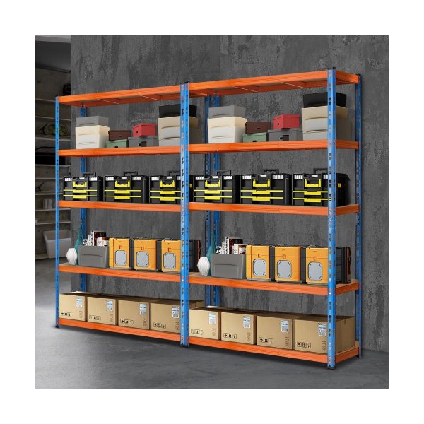 2x Warehouse Storage Rack 5-tier 1.8m