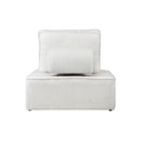 Modular Armless Sofa Sherpa White