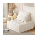 Modular Armless Sofa Sherpa White