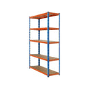 2x Warehouse Storage Rack 5-tier 1.8m
