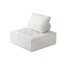 Modular Armless Sofa Sherpa White