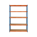 2x Warehouse Storage Rack 5-tier 1.8m