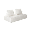 Modular Armless Sofa Sherpa White