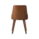 Dining Chairs Wooden Faux Leather Seatx2 Grey