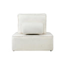 Modular Armless Sofa Sherpa White