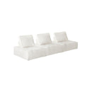 Modular Armless Sofa Sherpa White