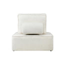 Modular Armless Sofa Sherpa White