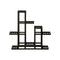 Plant Stand 6 Tiers Wooden Shelving Black