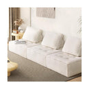 Modular Armless Sofa Sherpa White