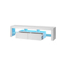 Tv Cabinet Led Rgb Gloss White 180Cm