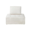 Modular Armless Sofa Sherpa White