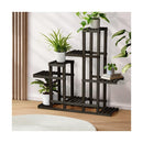 Plant Stand 6 Tiers Wooden Shelving Black