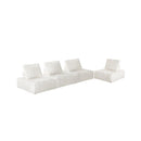 Modular Armless Sofa Sherpa White