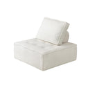 Modular Armless Sofa Sherpa White