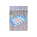 Large Portable Dog Potty Training Tray Loo Pad Mat Blue