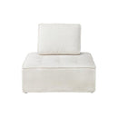 Modular Armless Sofa Sherpa White