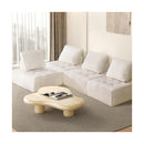 Modular Armless Sofa Sherpa White