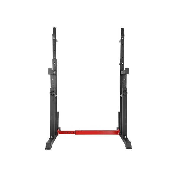 Adjustable Squat Rack Barbell Bar Stand Black