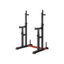 Adjustable Squat Rack Barbell Bar Stand Black