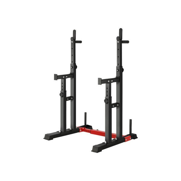 Adjustable Squat Rack Barbell Bar Stand Black