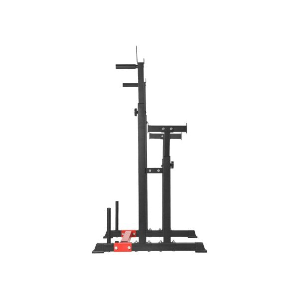 Adjustable Squat Rack Barbell Bar Stand Black