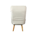 Armchair wit Stool 360° Swivel Seat Beige