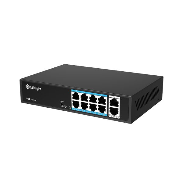 Milesight 8 Port 100Mbps Af At 120 Watt Poe Switch With Gigabit Uplink