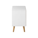 Bedside Tables 2 Drawers Air Gap Handle White