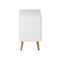 Bedside Tables 2 Drawers Air Gap Handle White