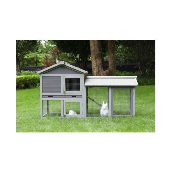 148Cm Rabbit Hutch Metal Run Wooden Cage Guinea Pig Cage House