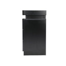 Bedside Table RGB LED 3 Drawers Black