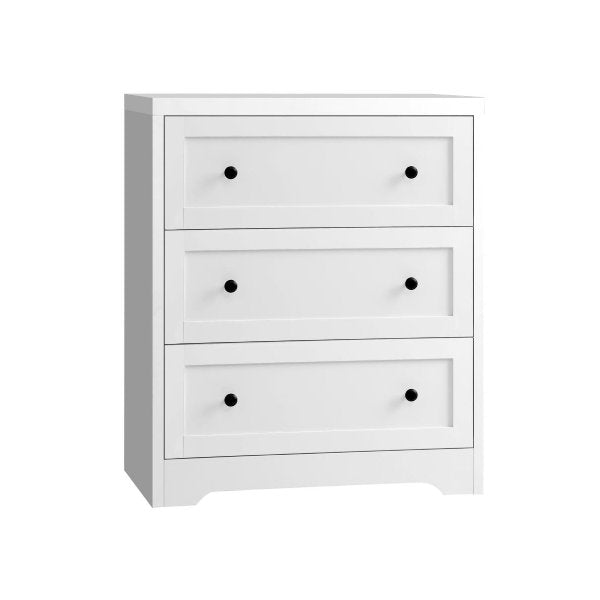 3 Chest of Drawers Hamptons Furniture White