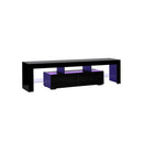 Tv Cabinet Led Rgb Gloss Black 180Cm