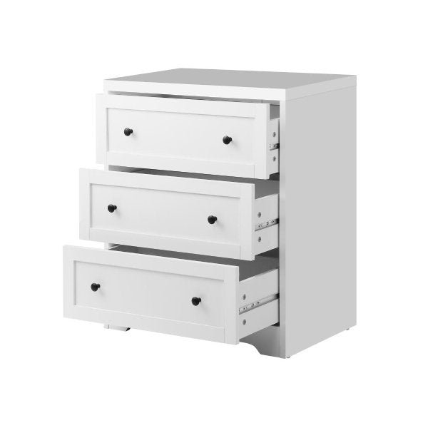 3 Chest of Drawers Hamptons Furniture White