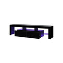 Tv Cabinet Led Rgb Gloss Black 180Cm