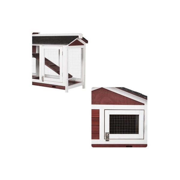 Double Storey Large Rabbit Hutch Cat Ferret Cage With Pull Out Tray