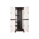 Outdoor Storage Cabinet Adjustable Lockable Tall Beige