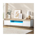 TV Cabinet Entertainment Unit RGB LED 180cm