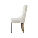 Velvet Dining Chair With French Tufted X2 Beige