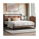 Metal Bed Frame Double Size Wooden