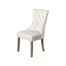 Velvet Dining Chair With French Tufted X2 Beige
