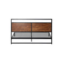 Metal Bed Frame Double Size Wooden