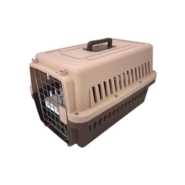 New Medium Dog Cat Rabbit Crate Pet Carrier With Bowl And Tray Brown