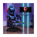 Led Gaming Chair With Massage And Recline Pu Leather Office Chair