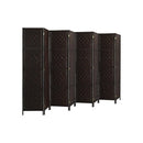 8 Panel Room Divider Privacy Screen Brown