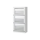 Shoe Storage Cabinet 3 Compartments with Rows White