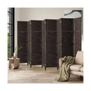 8 Panel Room Divider Privacy Screen Brown